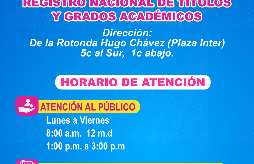 Oficina de Registro Nacional  de Títulos Académicos